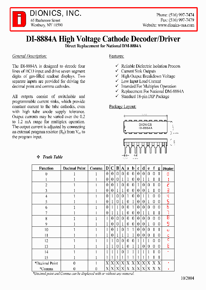 DI8884A_924677.PDF Datasheet