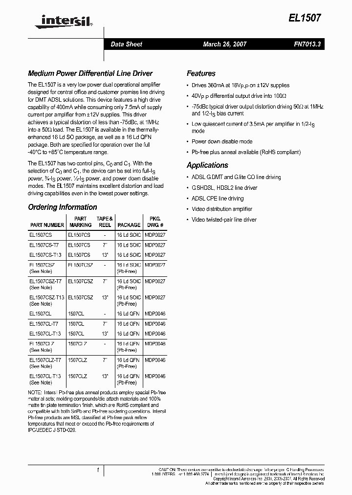 EL1507CS-T7_1116799.PDF Datasheet