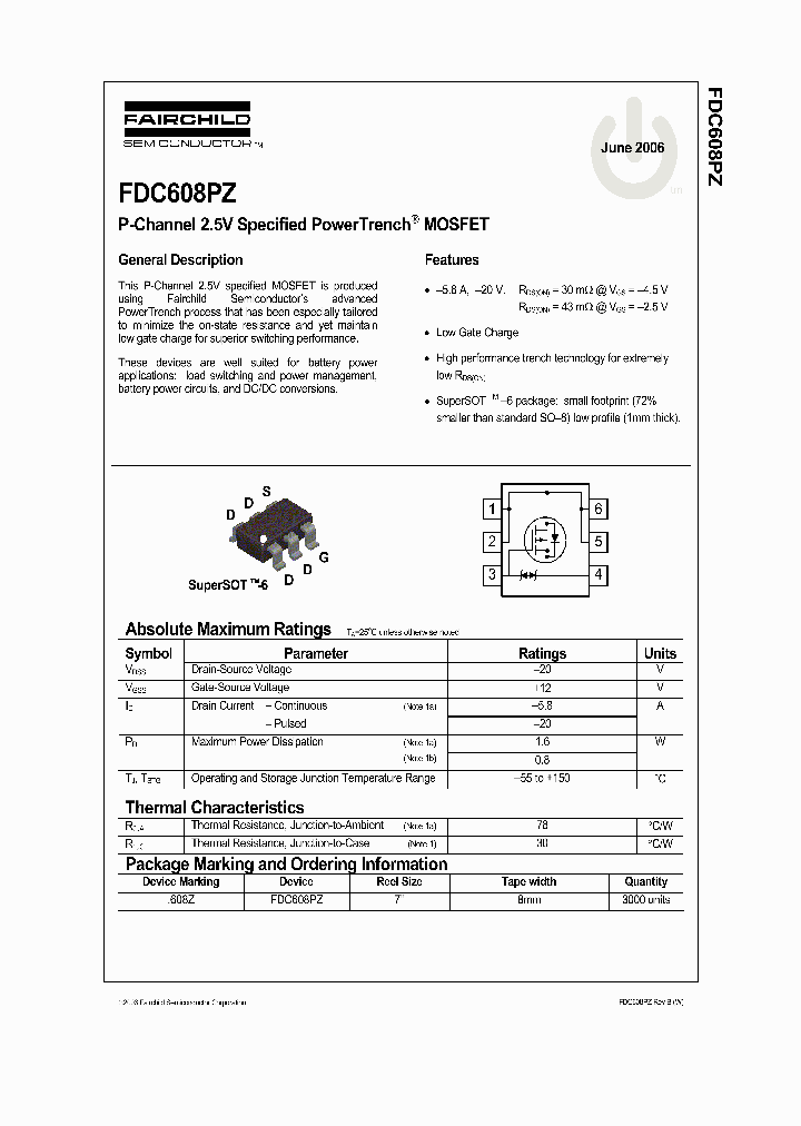 FDC608PZ_1022358.PDF Datasheet