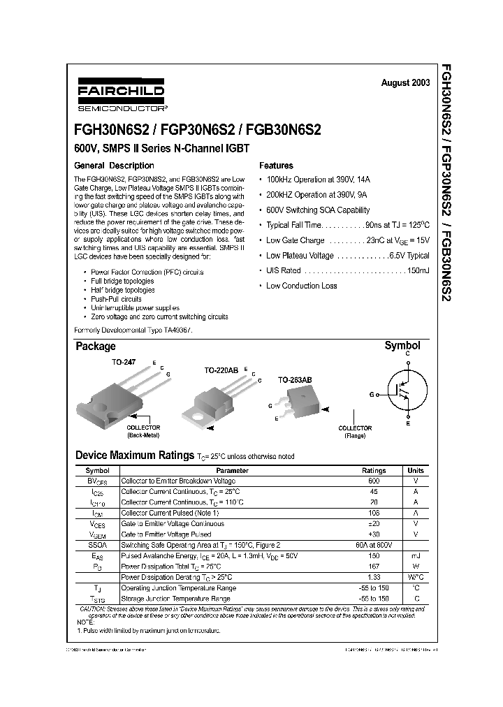 FGB30N6S2_941891.PDF Datasheet