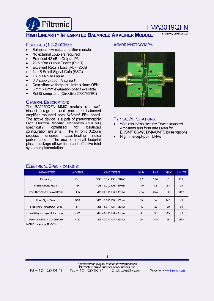 FMA3019QFN_600365.PDF Datasheet