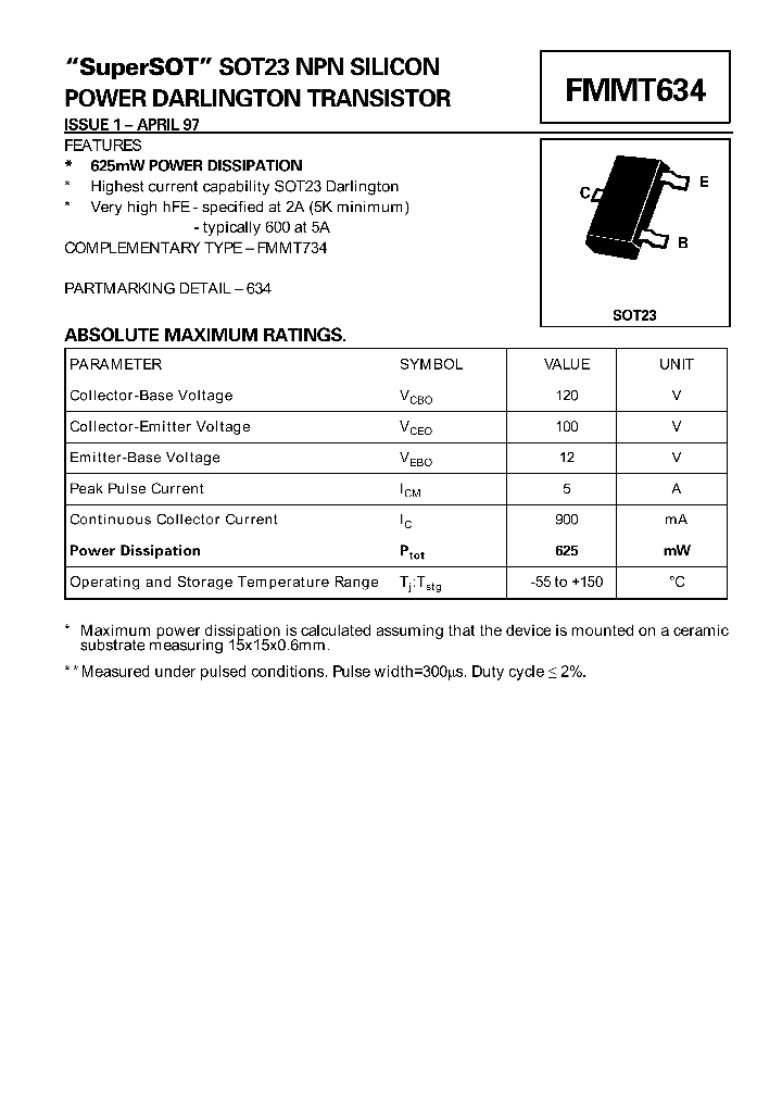 FMMT634_1017496.PDF Datasheet