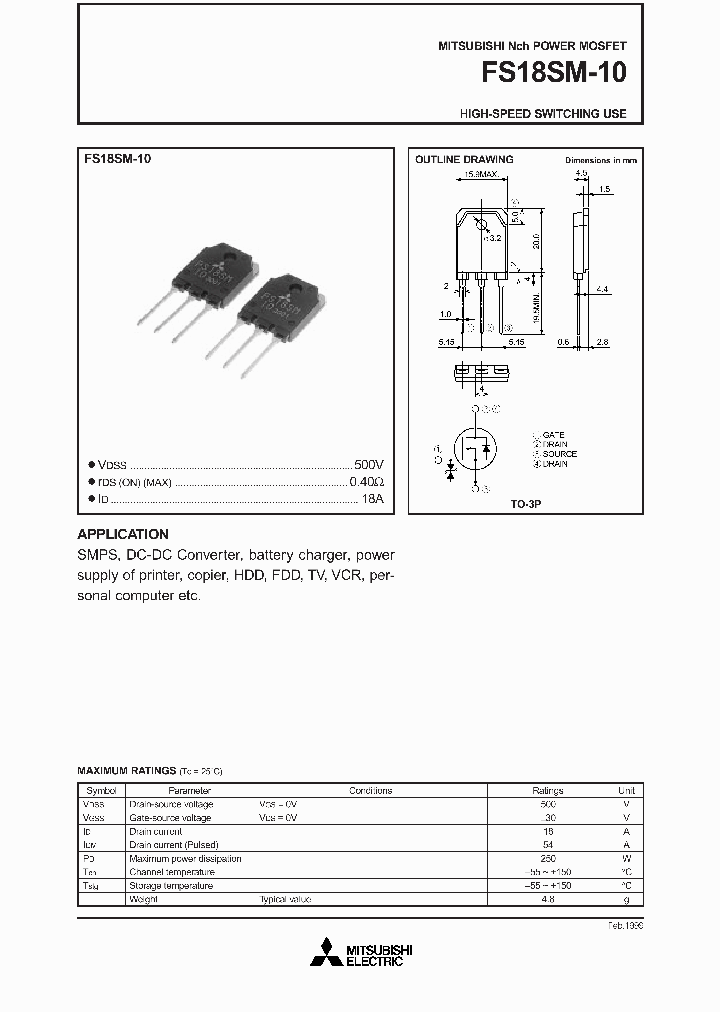 FS18SM-10_1022133.PDF Datasheet