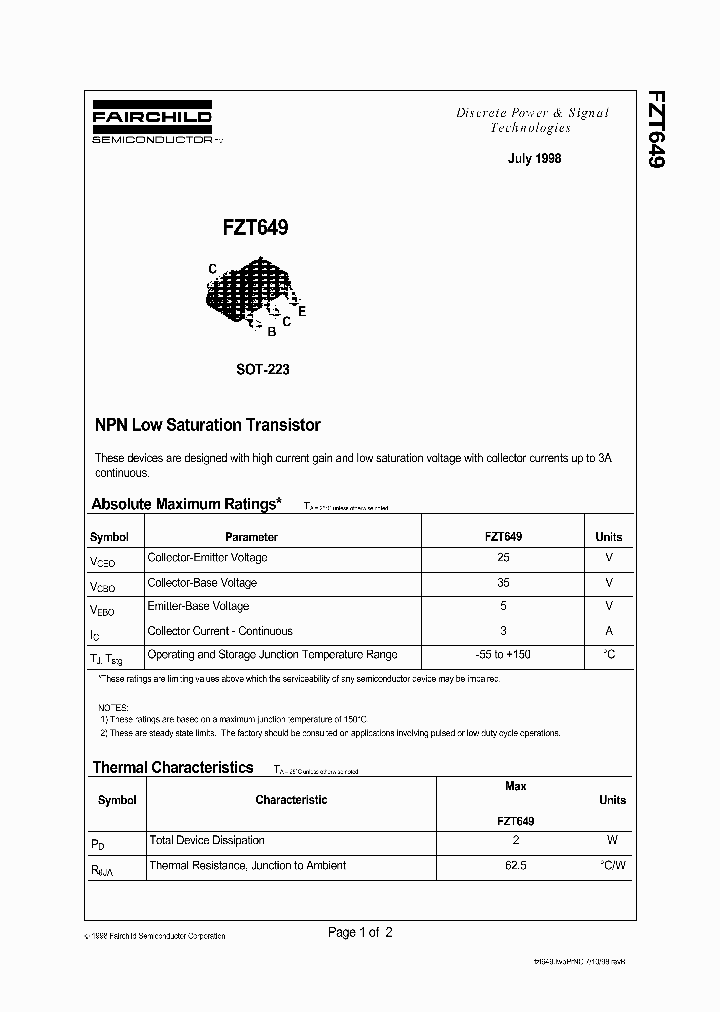 FZT649_837645.PDF Datasheet
