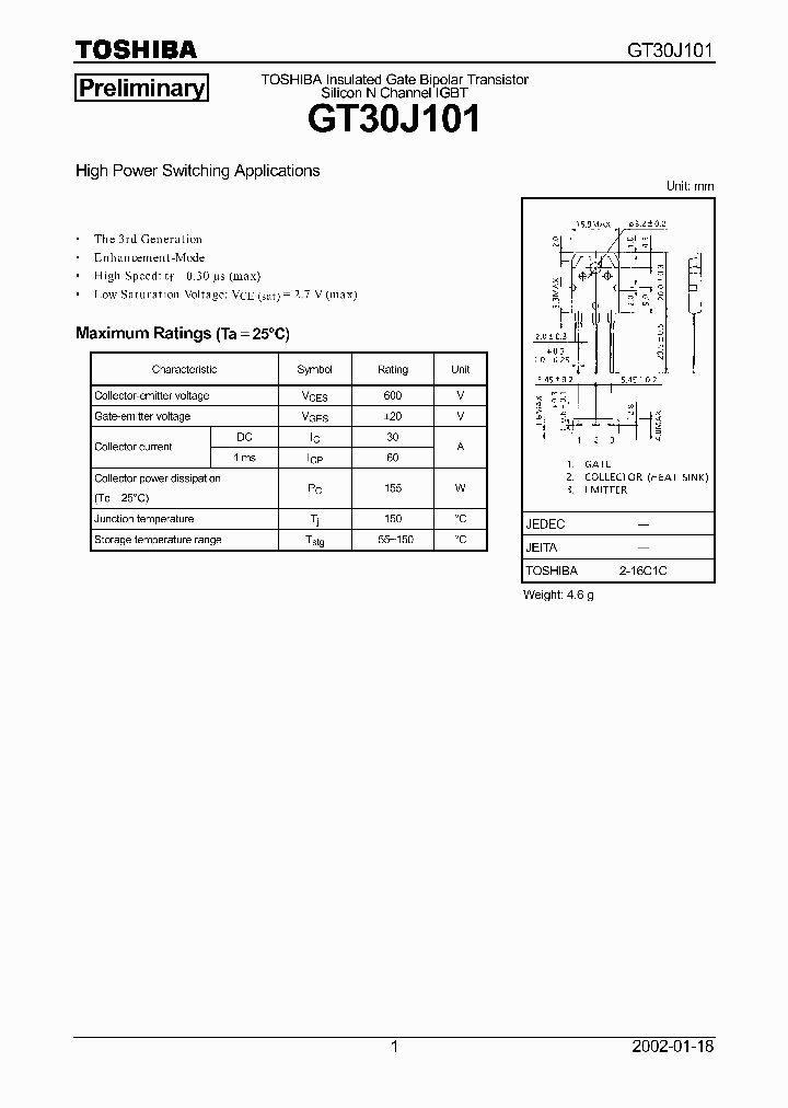 GT30J101_851936.PDF Datasheet