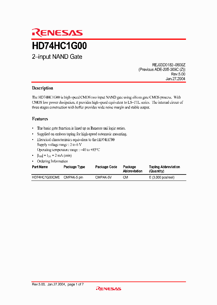 HD74HC1G00_638171.PDF Datasheet