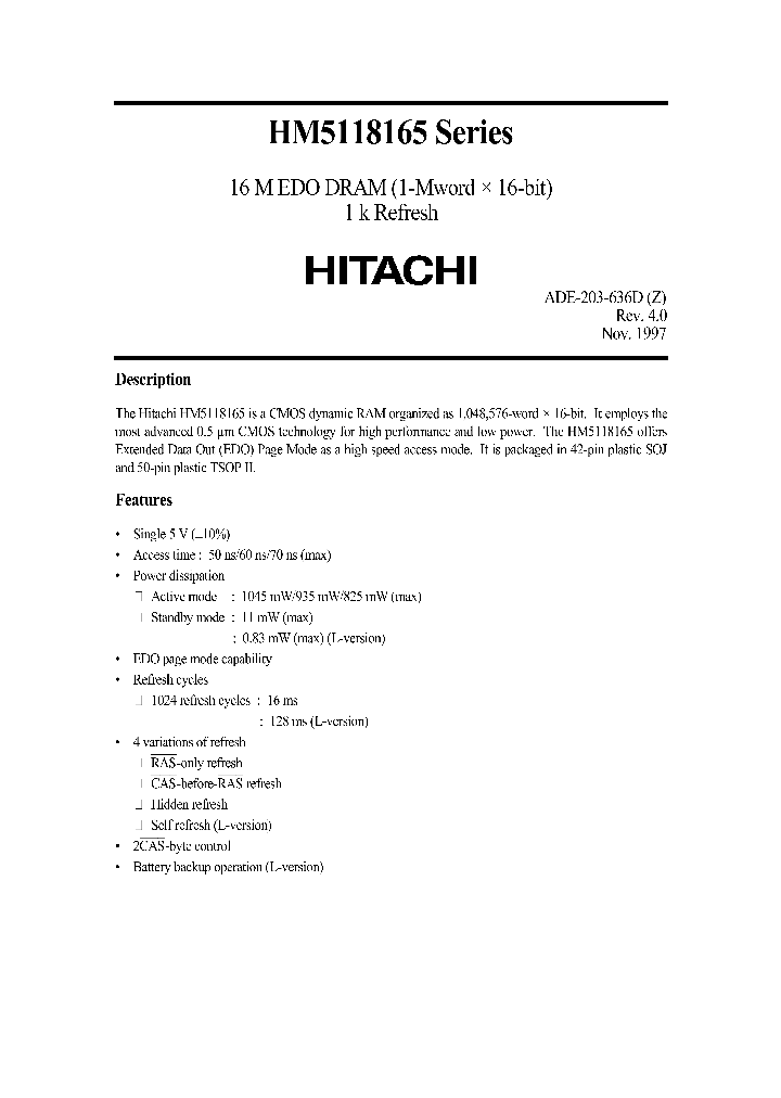 HM5118165TT-5_786385.PDF Datasheet