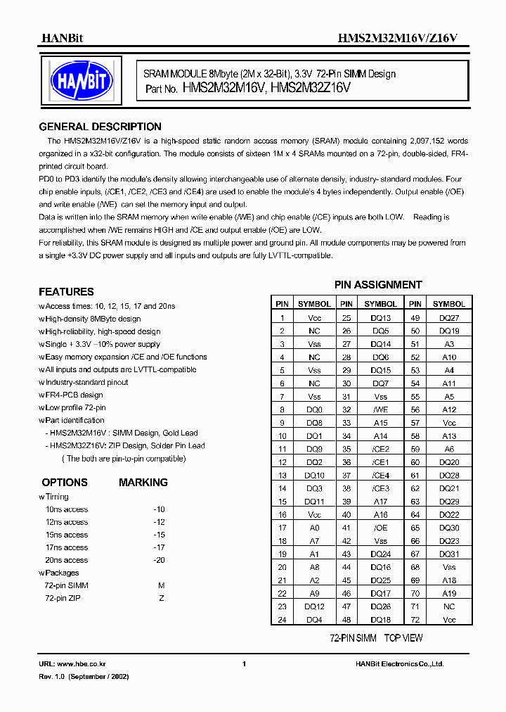 HMS2M32Z16V_632967.PDF Datasheet