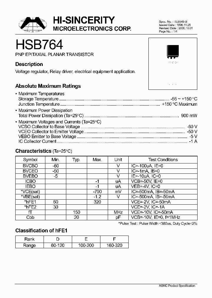 HSB764_1009377.PDF Datasheet