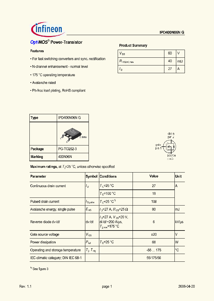 IPD400N06NG_657146.PDF Datasheet