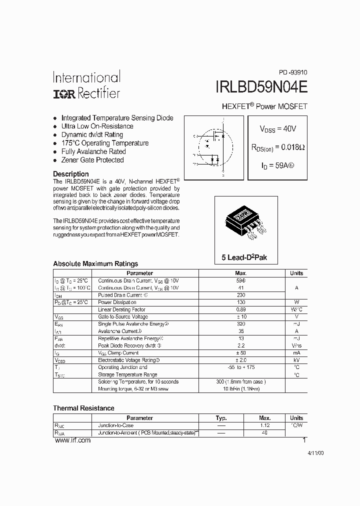 IRLBD59N04E_792708.PDF Datasheet