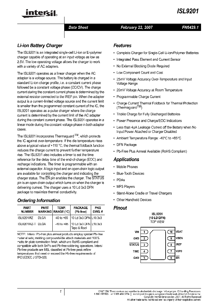 ISL9201_660198.PDF Datasheet