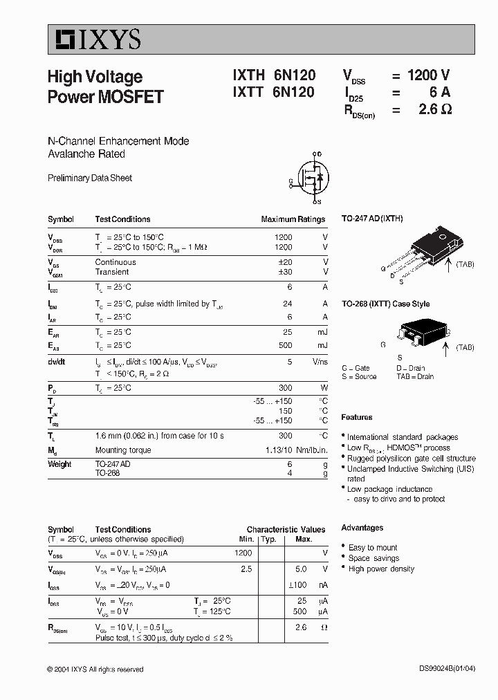 IXTH6N120_602799.PDF Datasheet