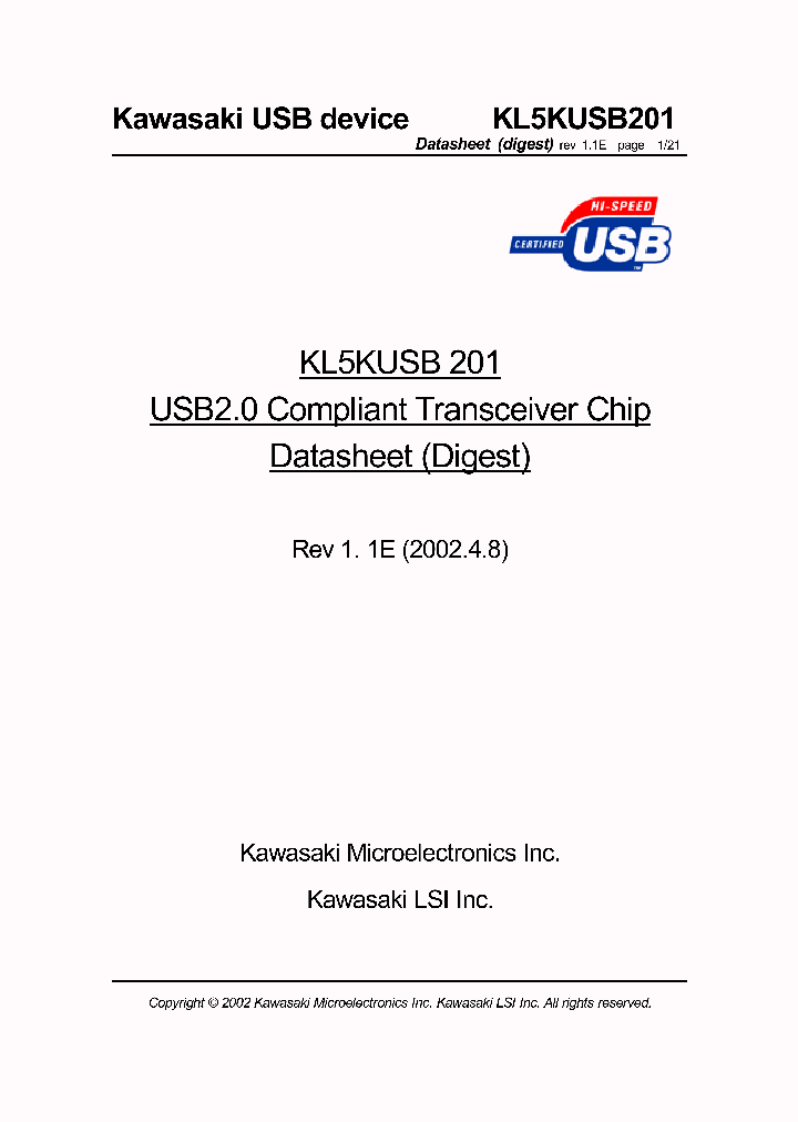 KL5KUSB201_866886.PDF Datasheet