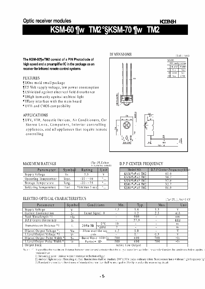 KSM-703TM2_1027684.PDF Datasheet