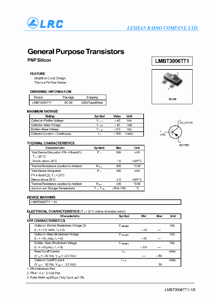 LMBT3906TT1_884652.PDF Datasheet