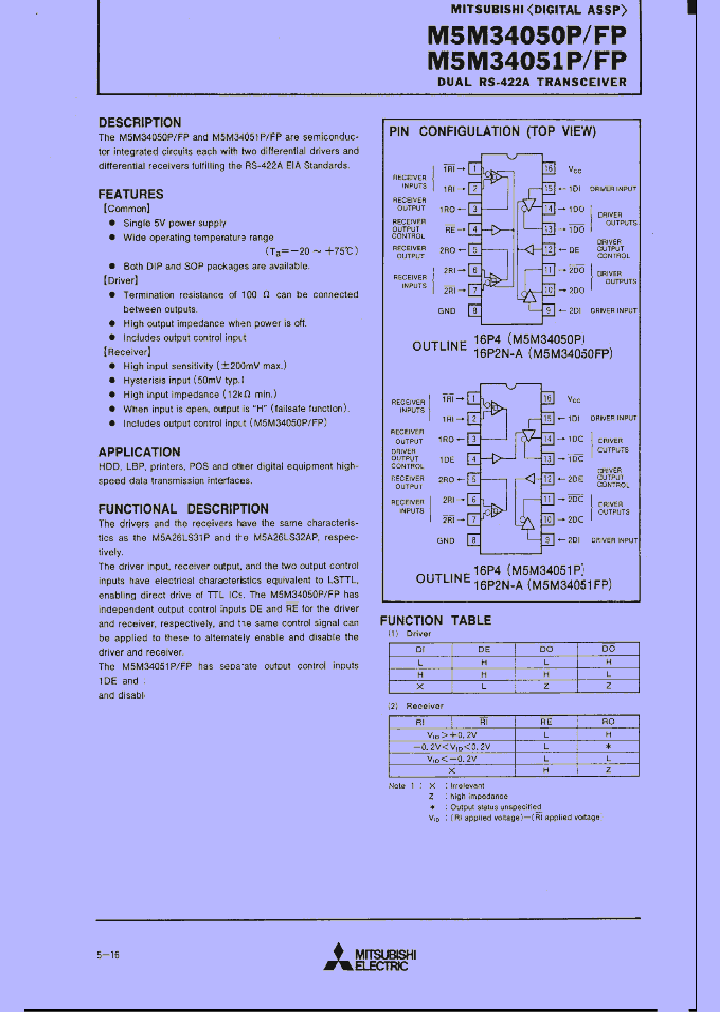 M5M34050FP_820444.PDF Datasheet