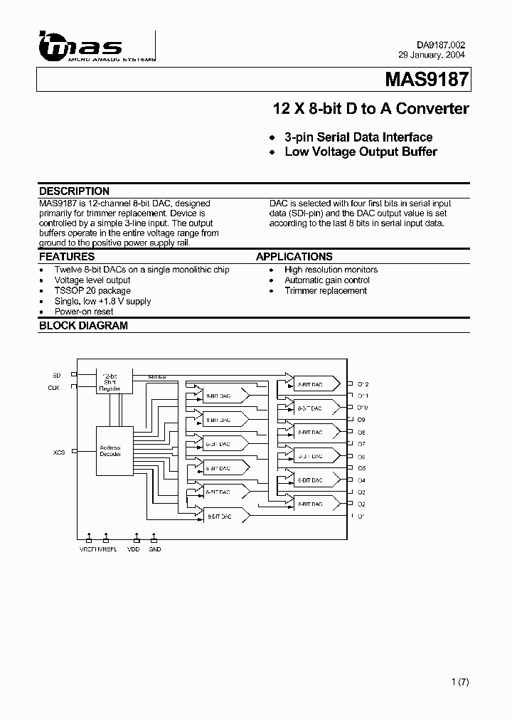 MAS9187_733635.PDF Datasheet