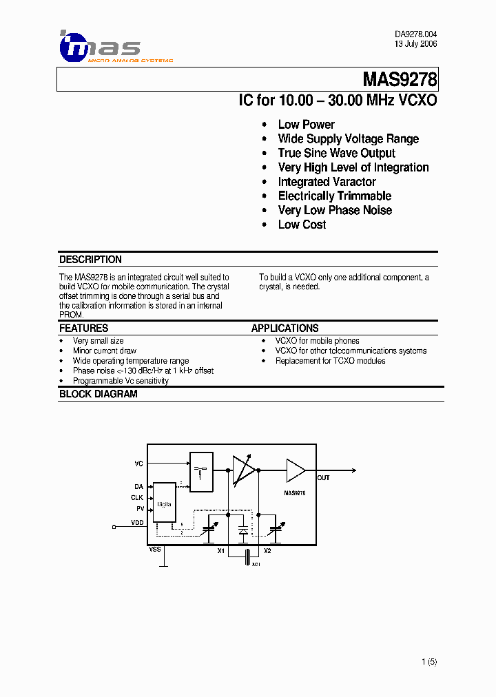 MAS9278_734409.PDF Datasheet