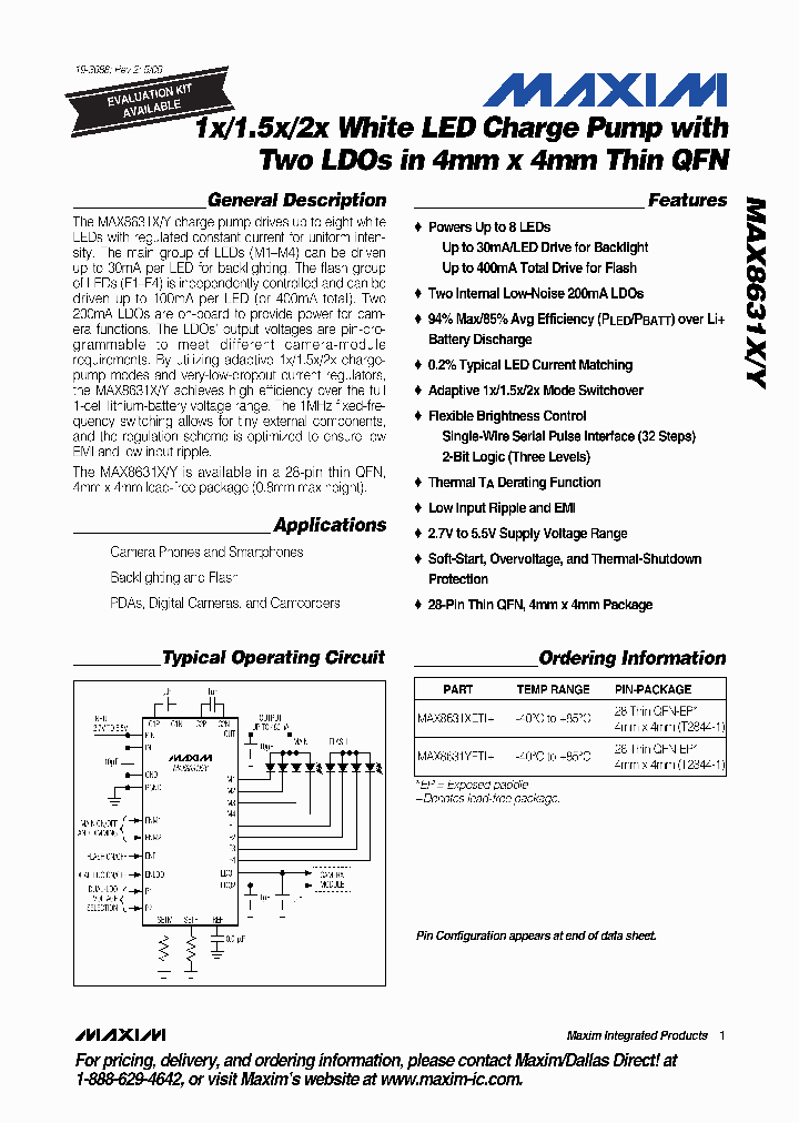 MAX8631YETI_699744.PDF Datasheet