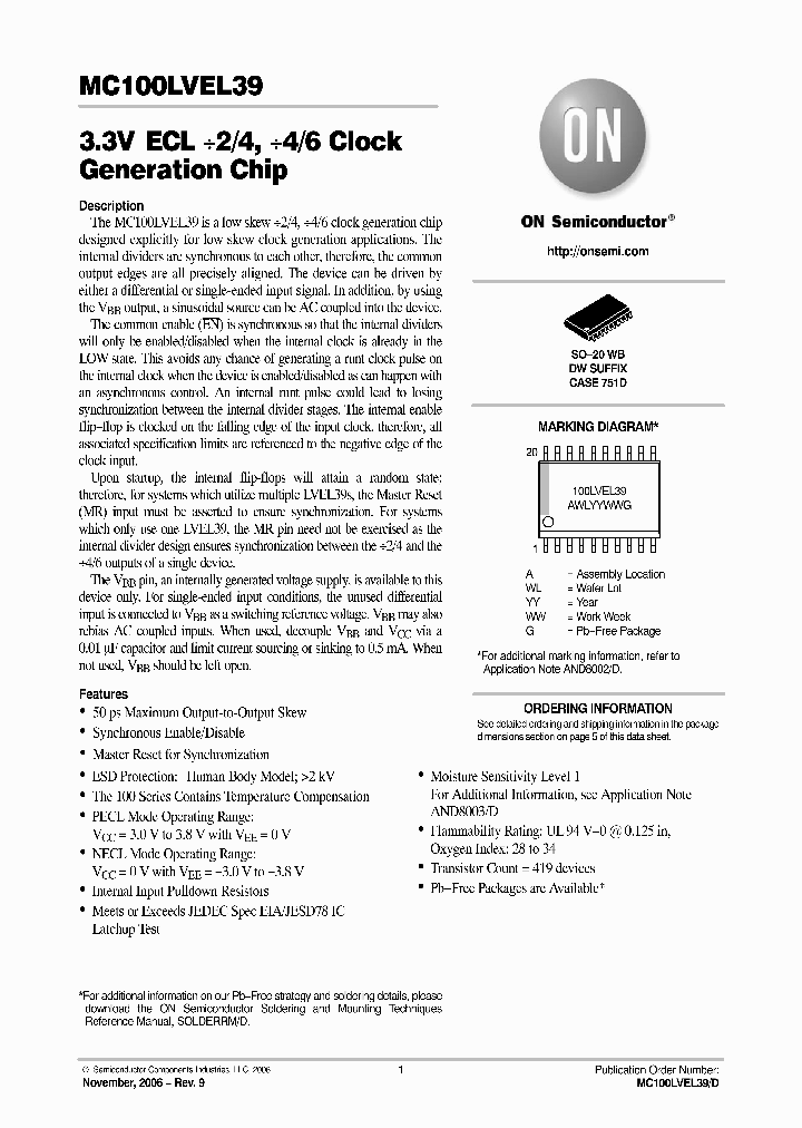 MC100LVEL39DWR2_753384.PDF Datasheet