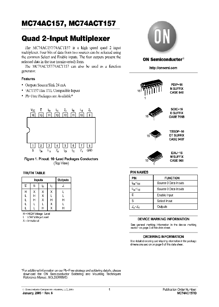 MC74ACT157_716032.PDF Datasheet