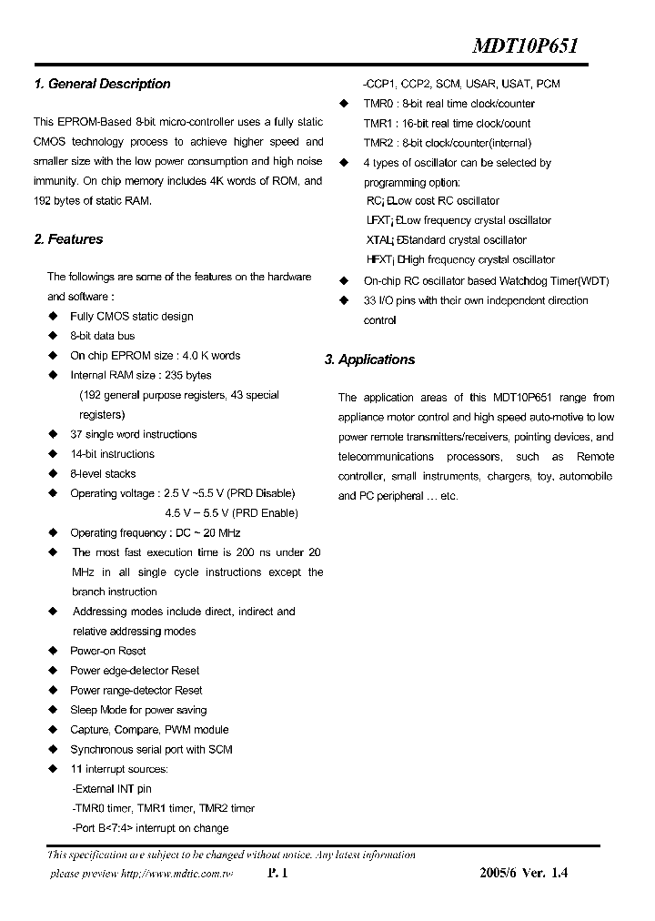 MDT10P651_936770.PDF Datasheet