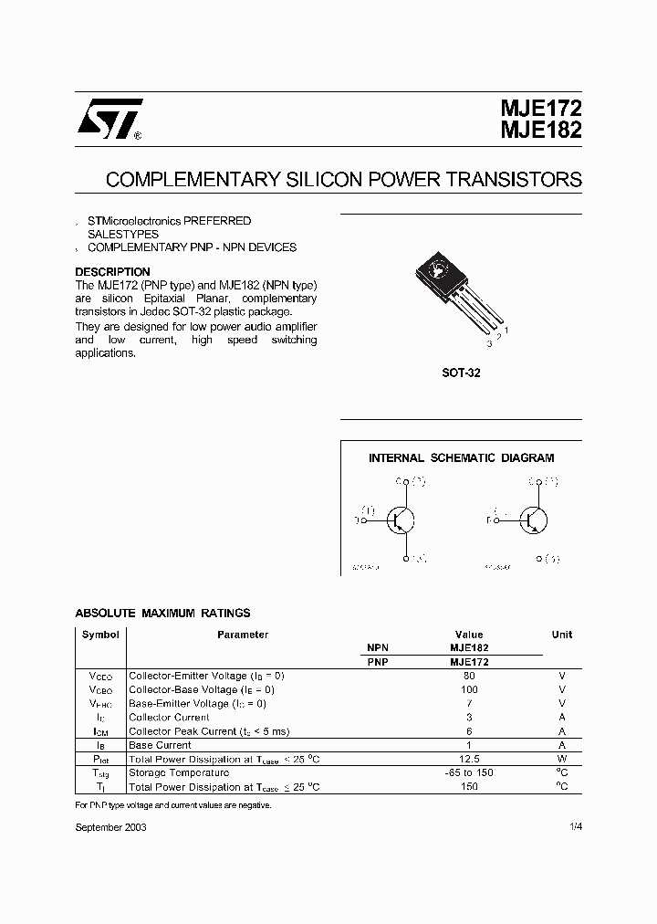 MJE17203_736493.PDF Datasheet