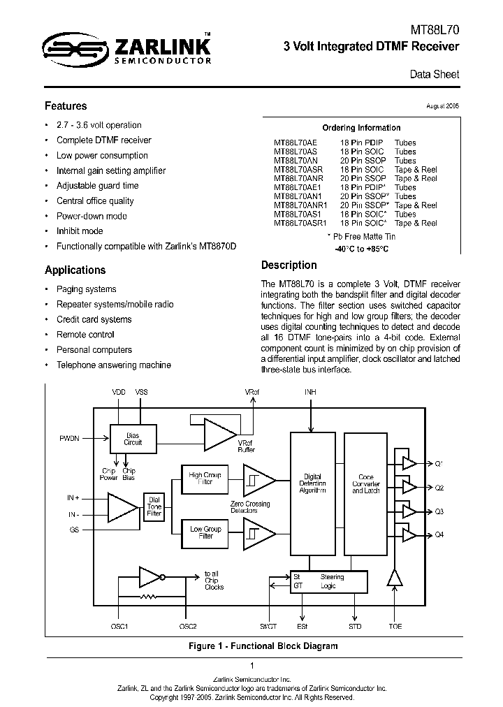 MT88L70ASR_793102.PDF Datasheet