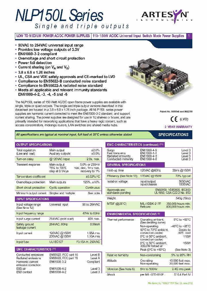 NLP150L-96S3_654842.PDF Datasheet