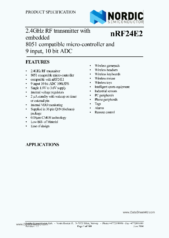 NRF24E2_948680.PDF Datasheet