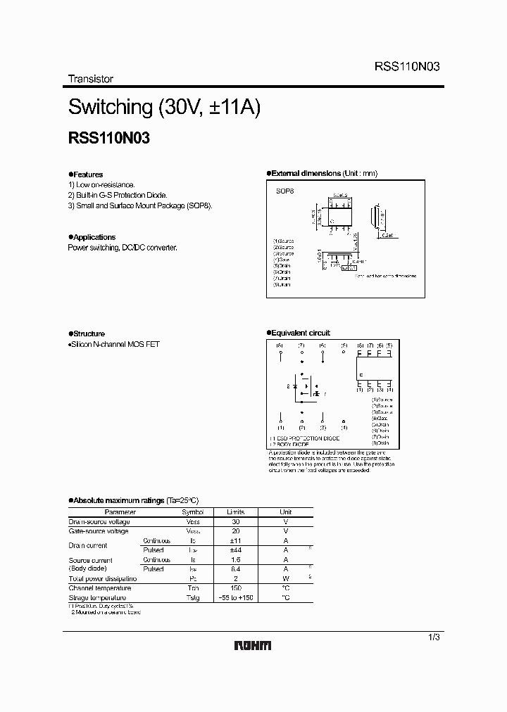 RSS110N03_768481.PDF Datasheet