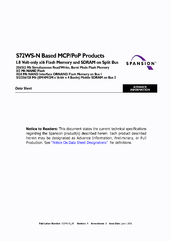 S72WS256NEEBAW4Y3_667036.PDF Datasheet
