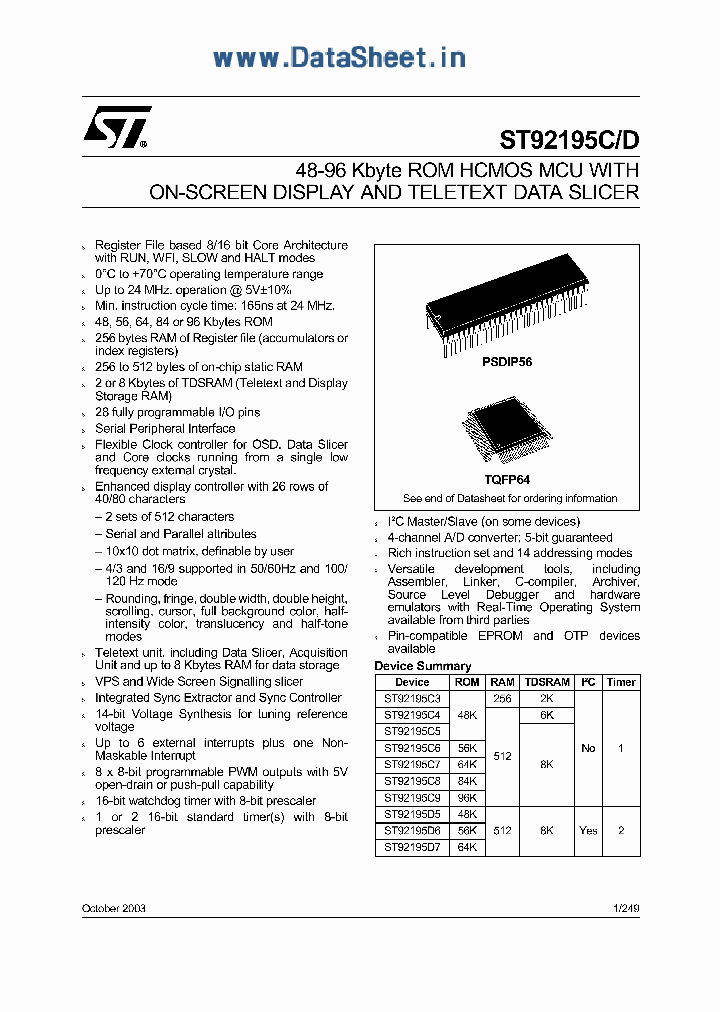 ST92195C_948018.PDF Datasheet
