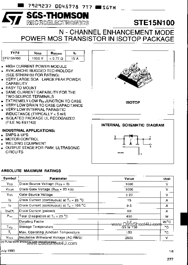 STE150N100_890002.PDF Datasheet