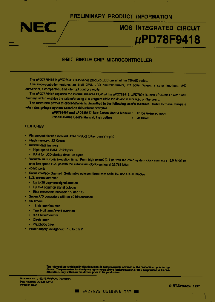 UPD78F9418_933545.PDF Datasheet