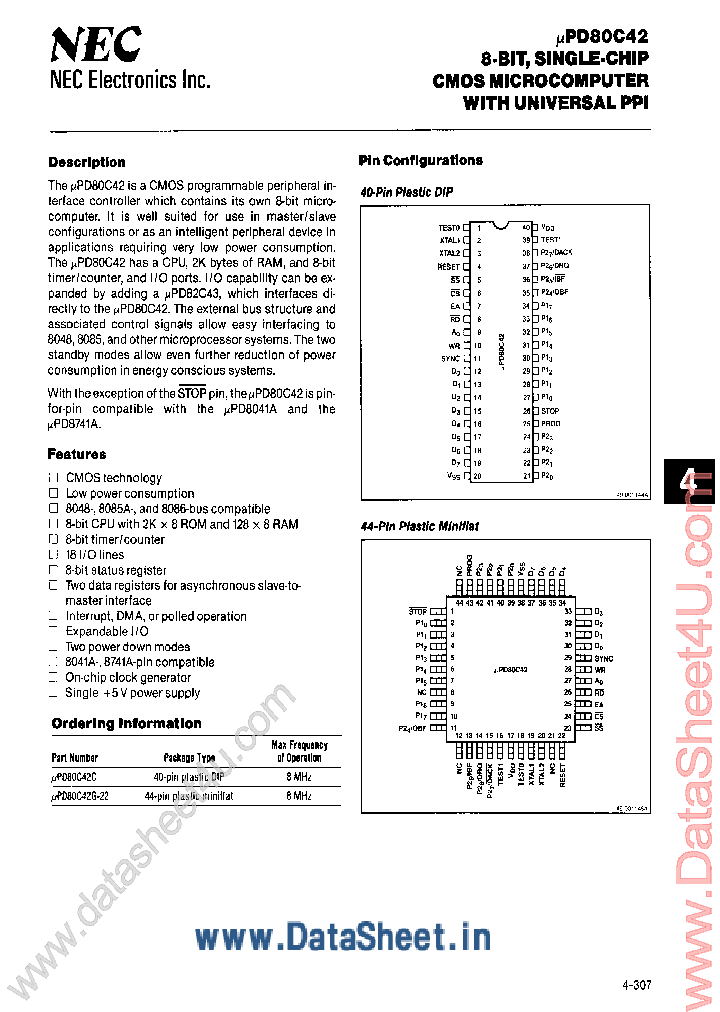 UPD80C42_867241.PDF Datasheet