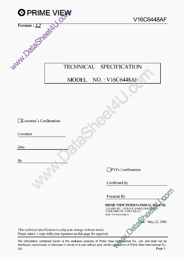 V16C6448AF_927109.PDF Datasheet