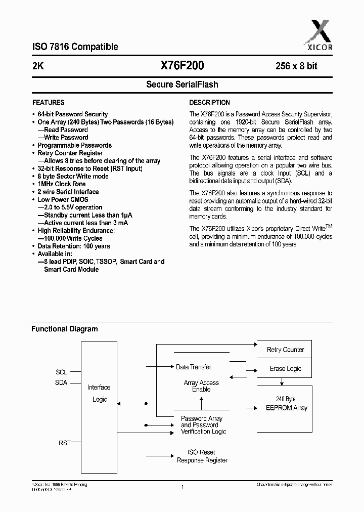 X76F200_826910.PDF Datasheet