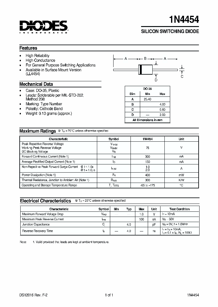 1N4454_1191809.PDF Datasheet