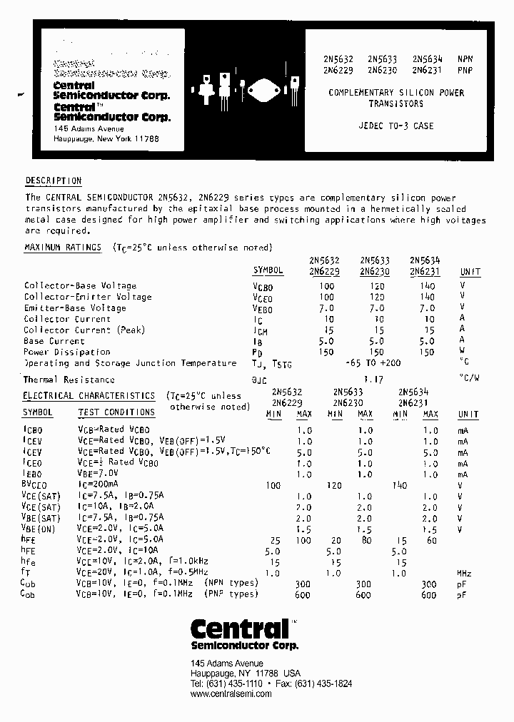 2N6231_1194230.PDF Datasheet