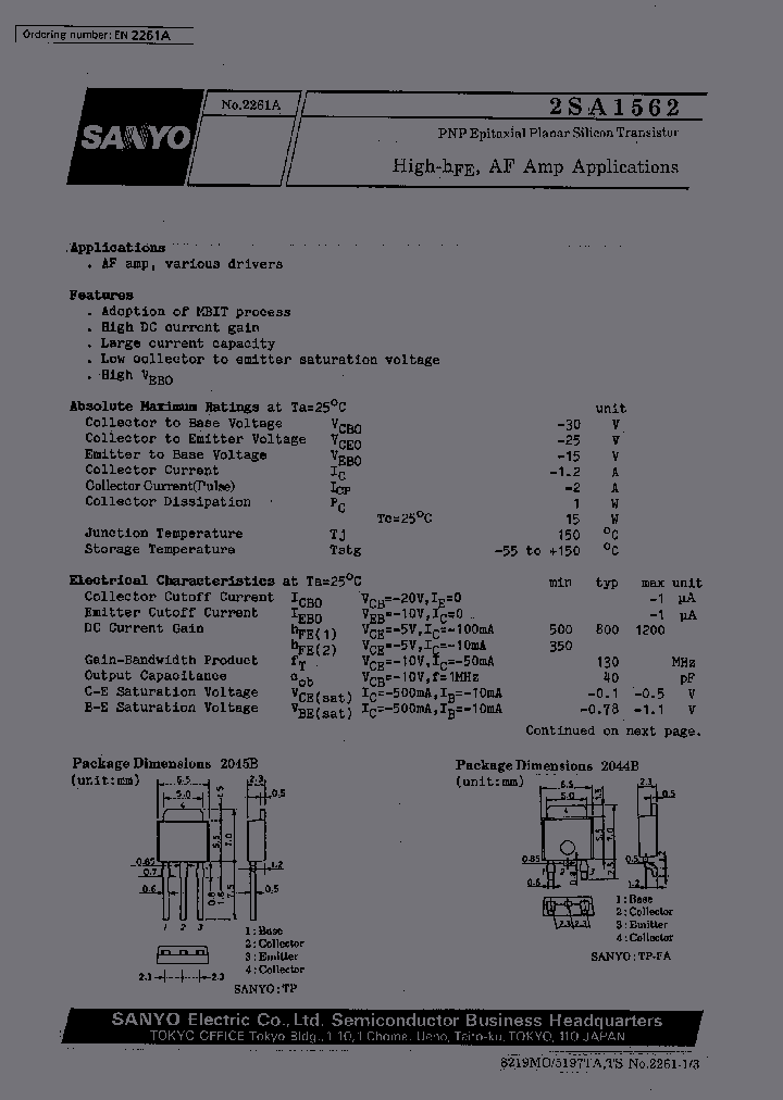 2SA1562_1047375.PDF Datasheet