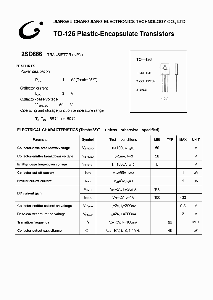 2SD886-TO-126_1197374.PDF Datasheet