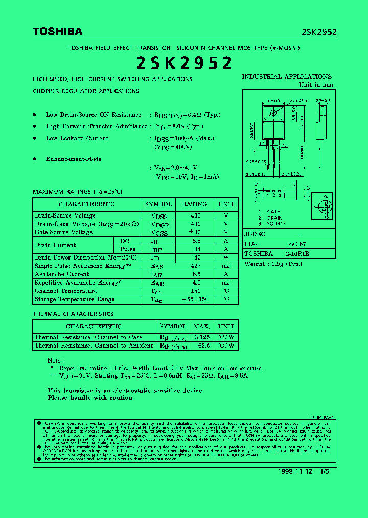 2SK2952_1198438.PDF Datasheet