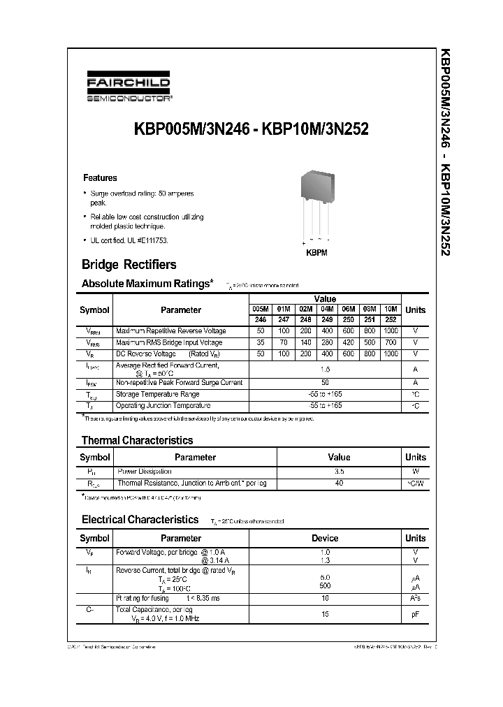KBP10M_1066425.PDF Datasheet