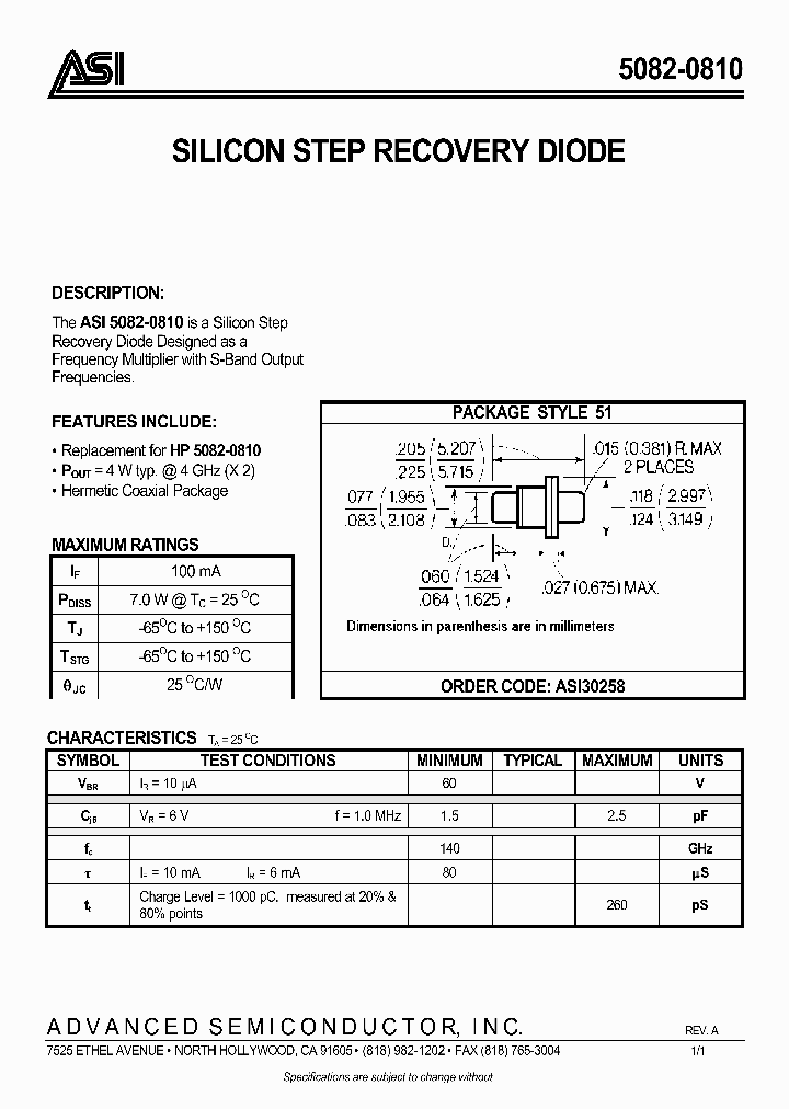 5082-0810_1200060.PDF Datasheet