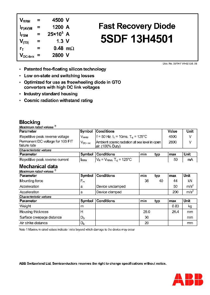 5SDF13H4501_1200796.PDF Datasheet