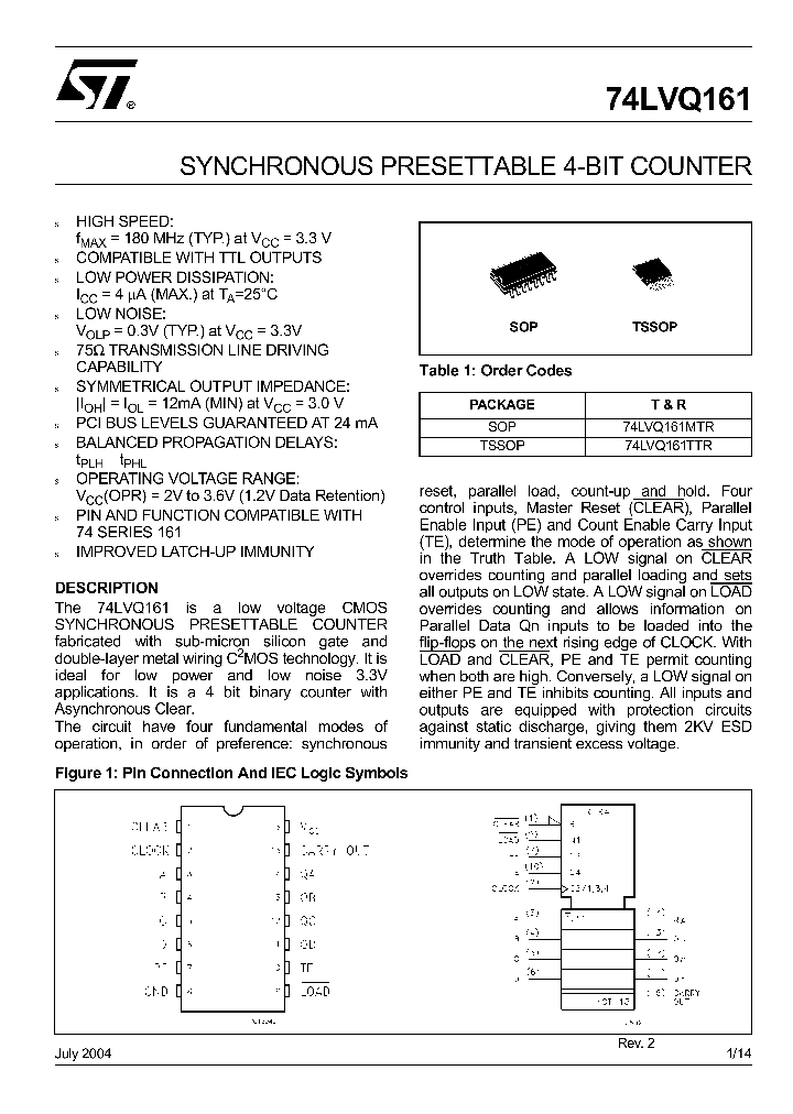 74LVQ161TTR_1202760.PDF Datasheet