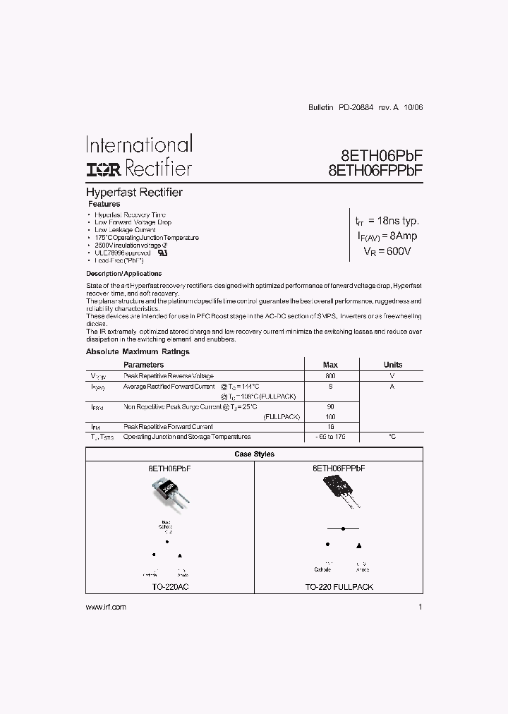 8ETH06PBF_1204051.PDF Datasheet