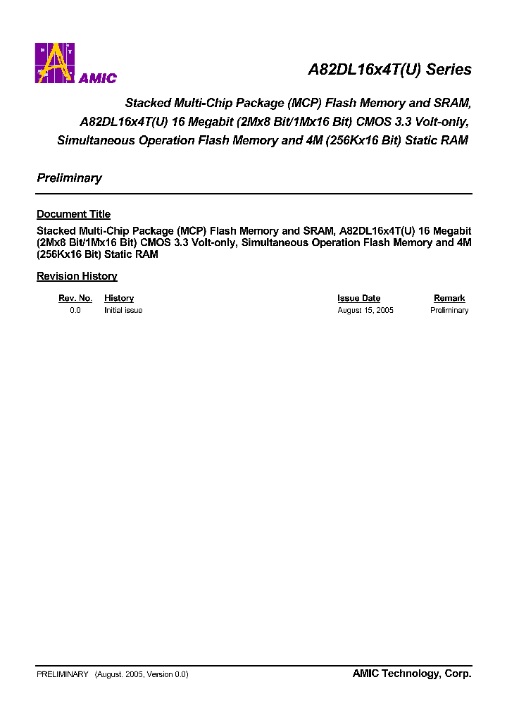 A82DL16X4T_1204799.PDF Datasheet